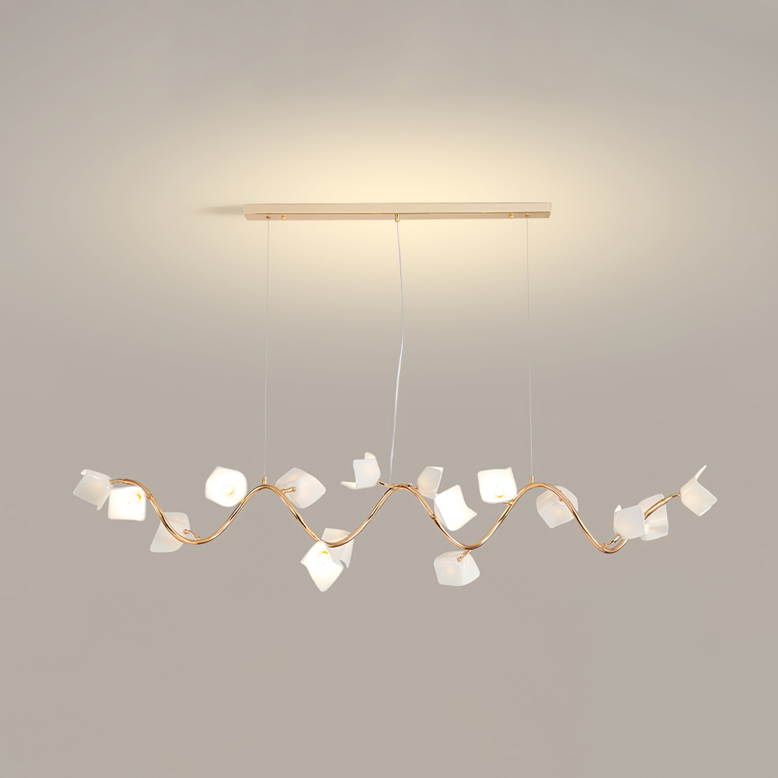 Arthearae Chandelier Postmoderne de Luxe en Céramique Florale - Neutralighting