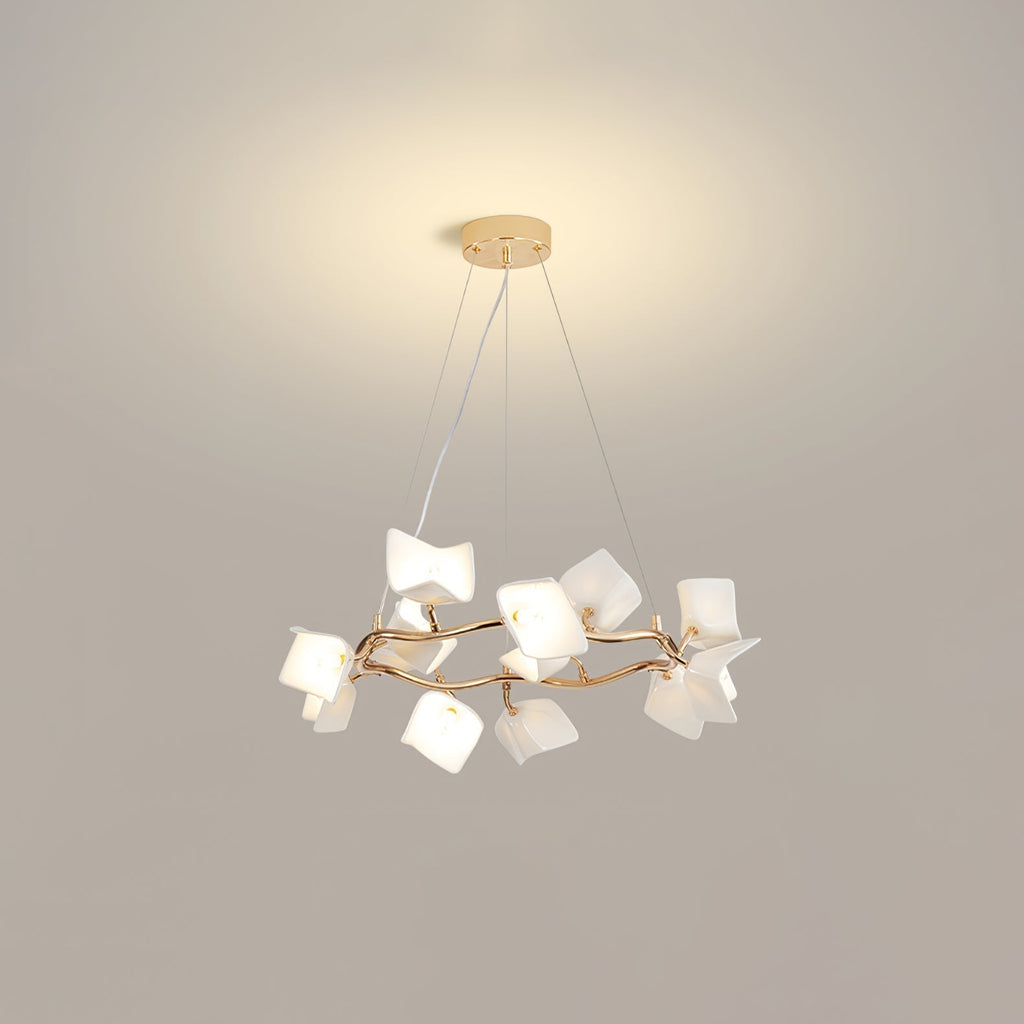 Arthearae Chandelier Postmoderne de Luxe en Céramique Florale - Neutralighting