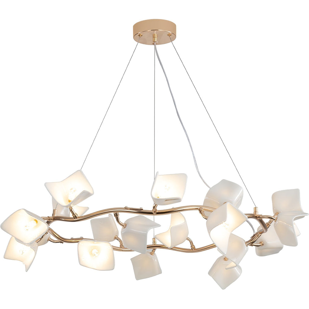 Arthearae Chandelier Postmoderne de Luxe en Céramique Florale - Neutralighting