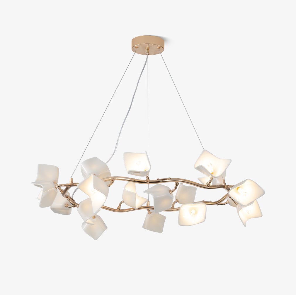 Arthearae Chandelier Postmoderne de Luxe en Céramique Florale - Neutralighting