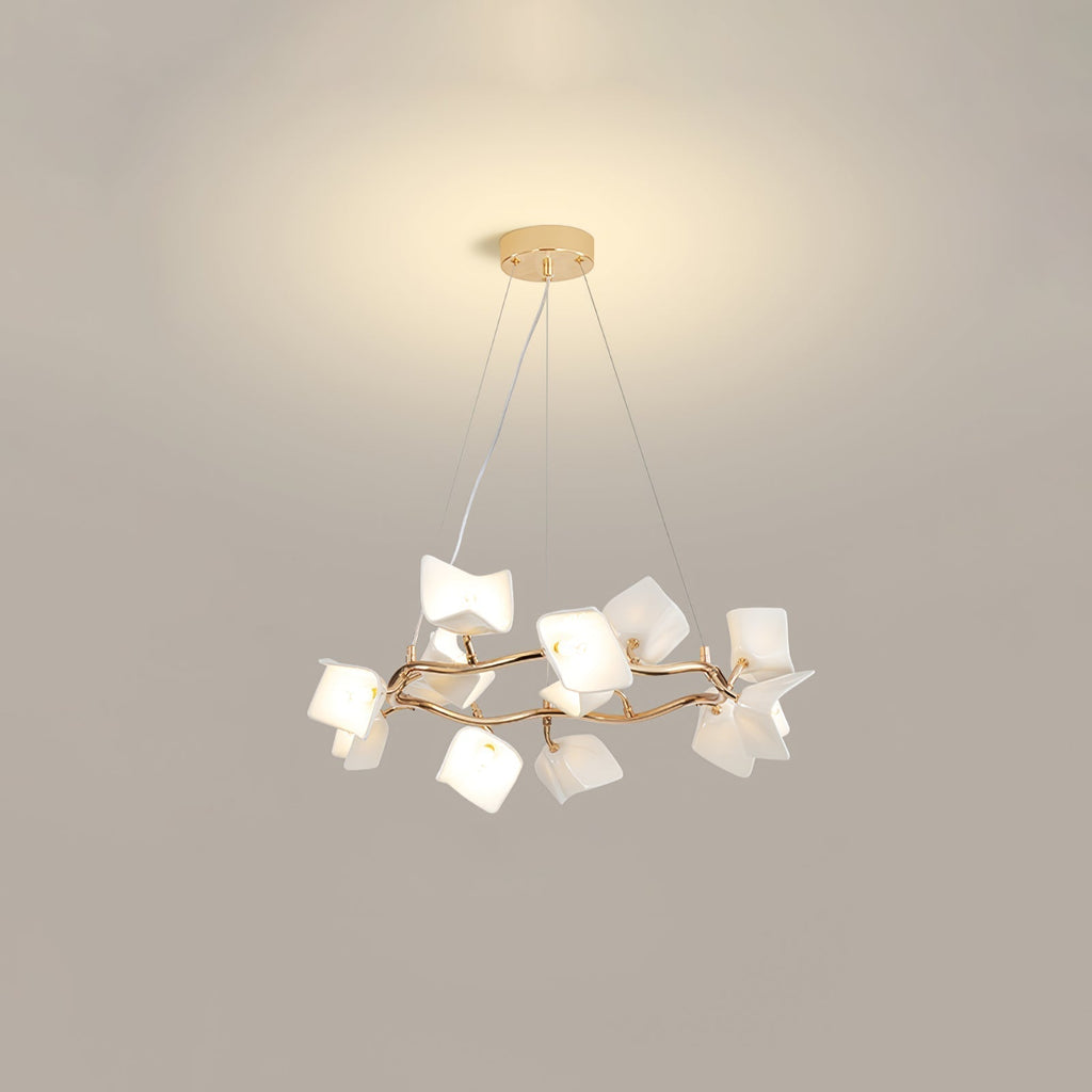 Arthearae Chandelier Postmoderne de Luxe en Céramique Florale - Neutralighting