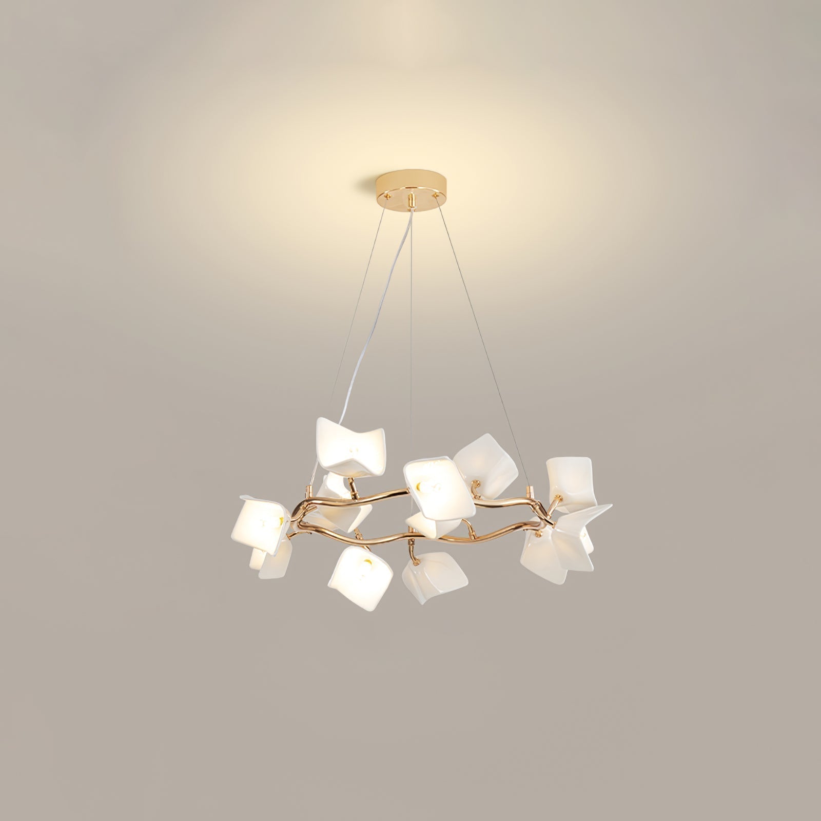 Arthearae Chandelier Postmoderne de Luxe en Céramique Florale - Neutralighting