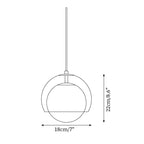 Suspension Double Globe Ombre Verre Moderne Minimaliste Ambiant - Neutralighting