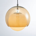 Suspension Double Globe Ombre Verre Moderne Minimaliste Ambiant - Neutralighting