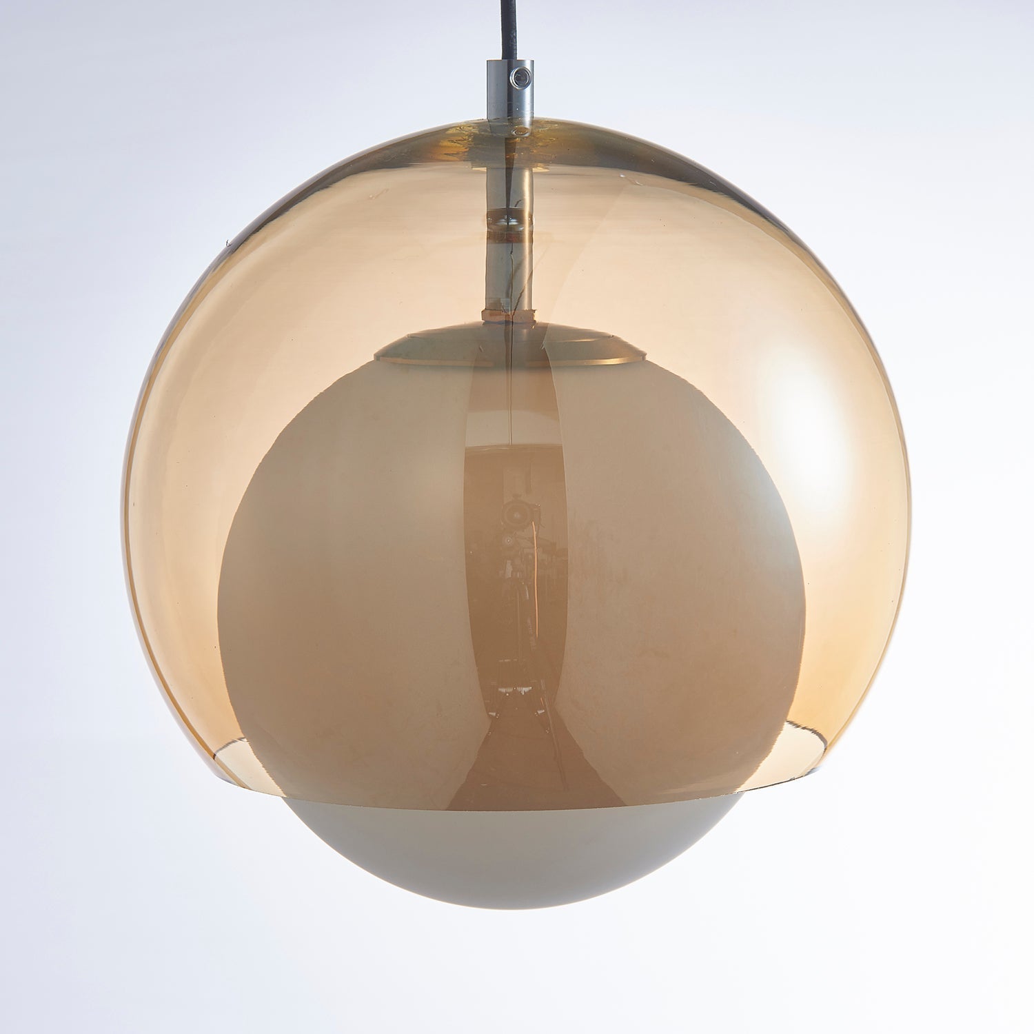 Suspension Double Globe Ombre Verre Moderne Minimaliste Ambiant - Neutralighting