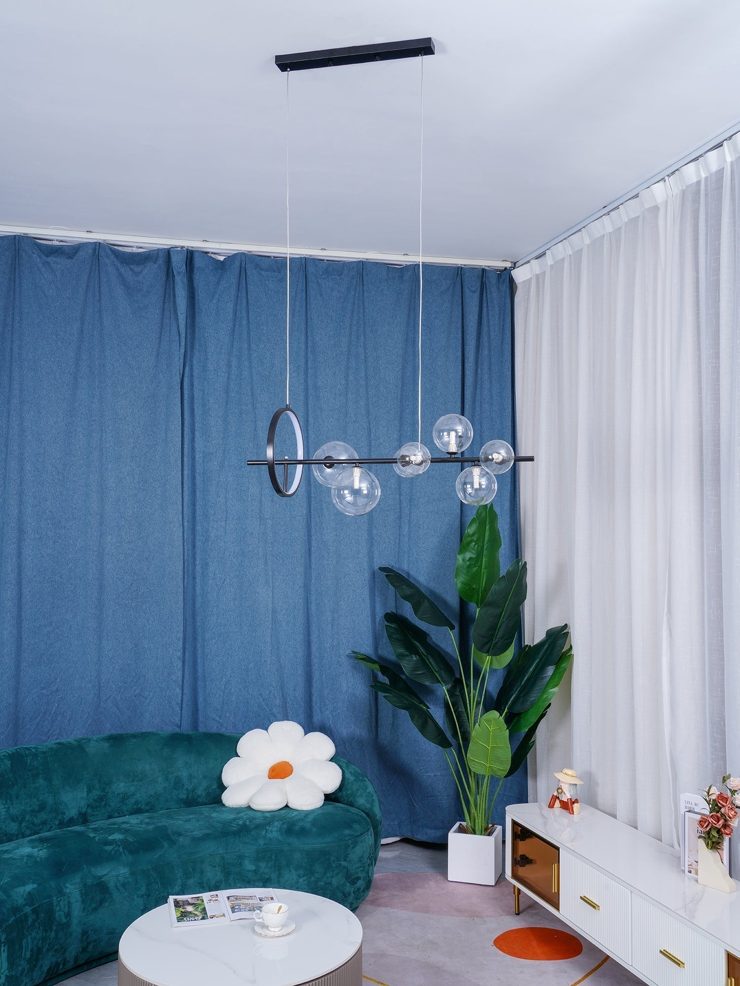 Lustra Chandelier Verre Bulles Nordic Noir - Neutralighting