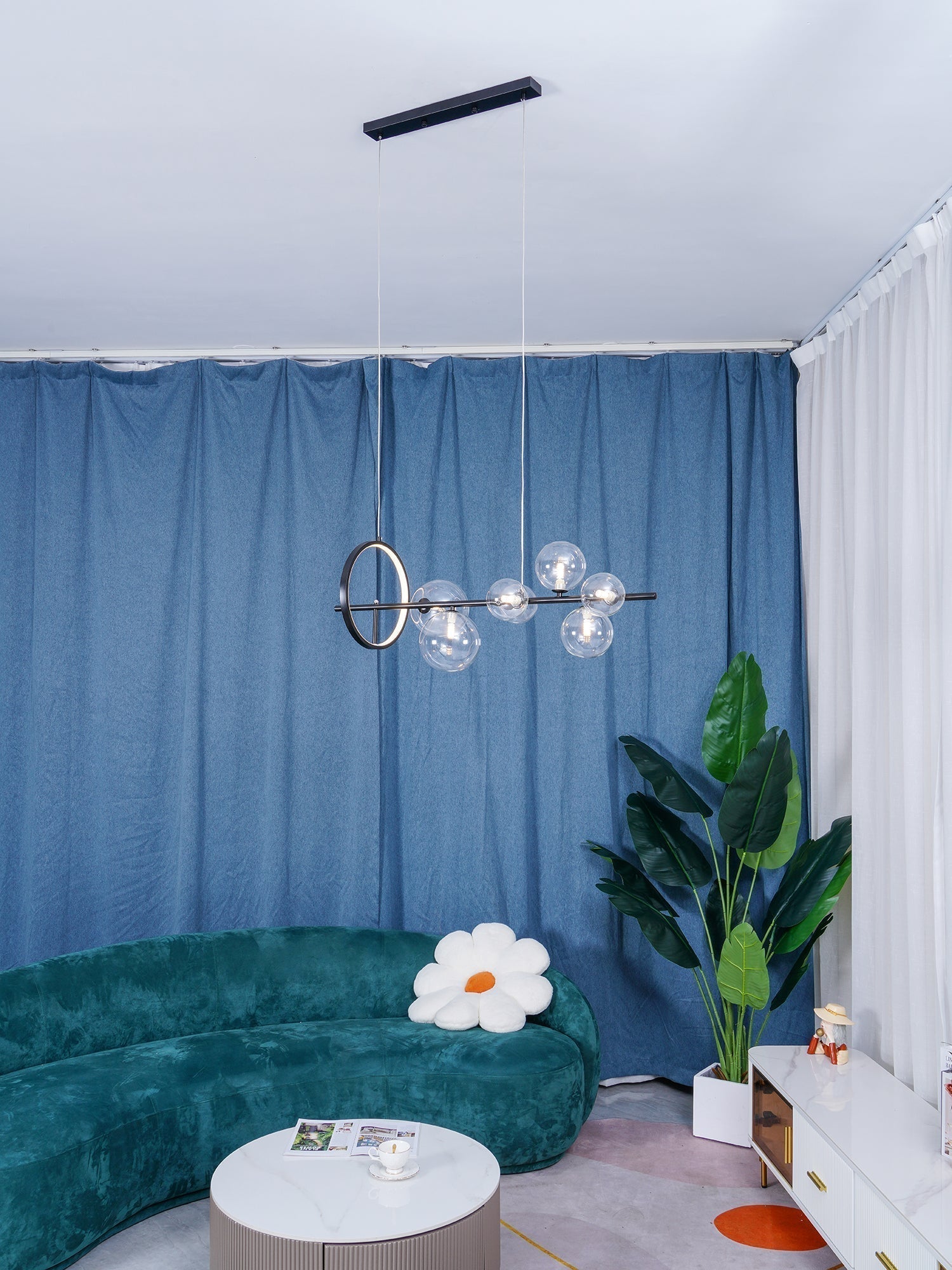 Lustra Chandelier Verre Bulles Nordic Noir - Neutralighting