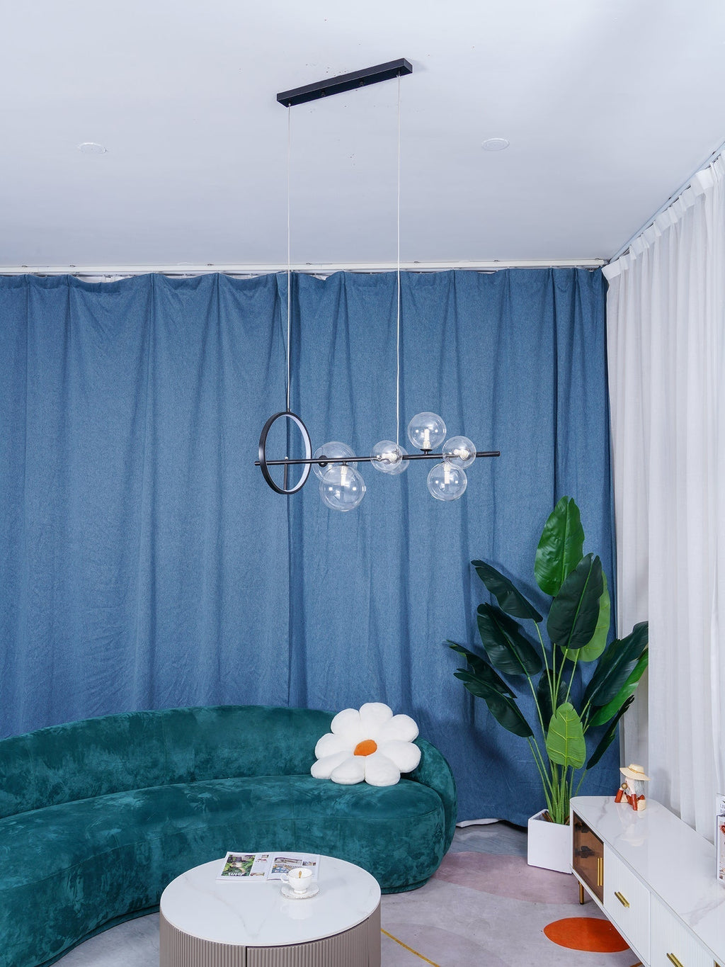 Lustra Chandelier Verre Bulles Nordic Noir - Neutralighting