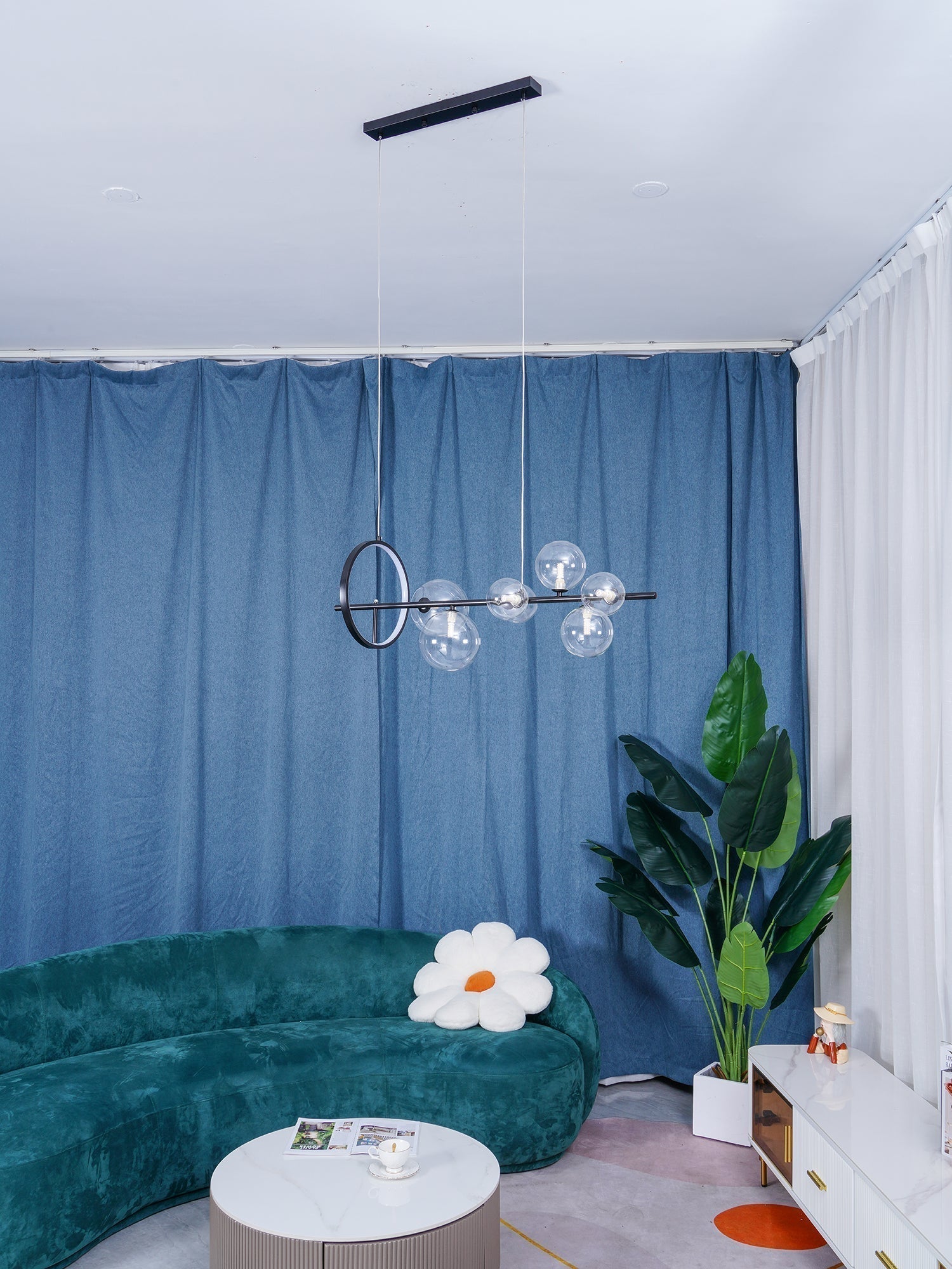 Lustra Chandelier Verre Bulles Nordic Noir - Neutralighting