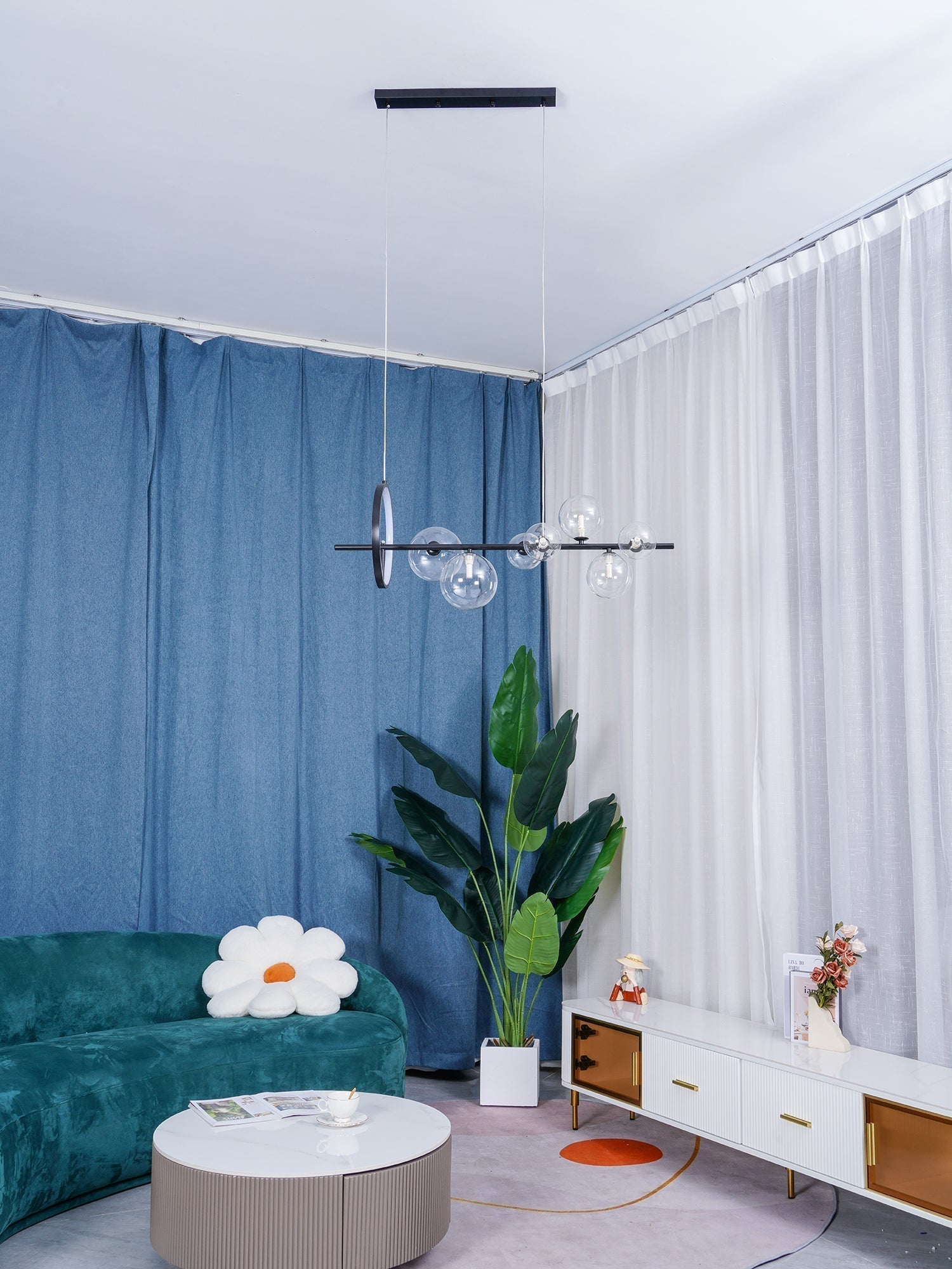 Lustra Chandelier Verre Bulles Nordic Noir - Neutralighting
