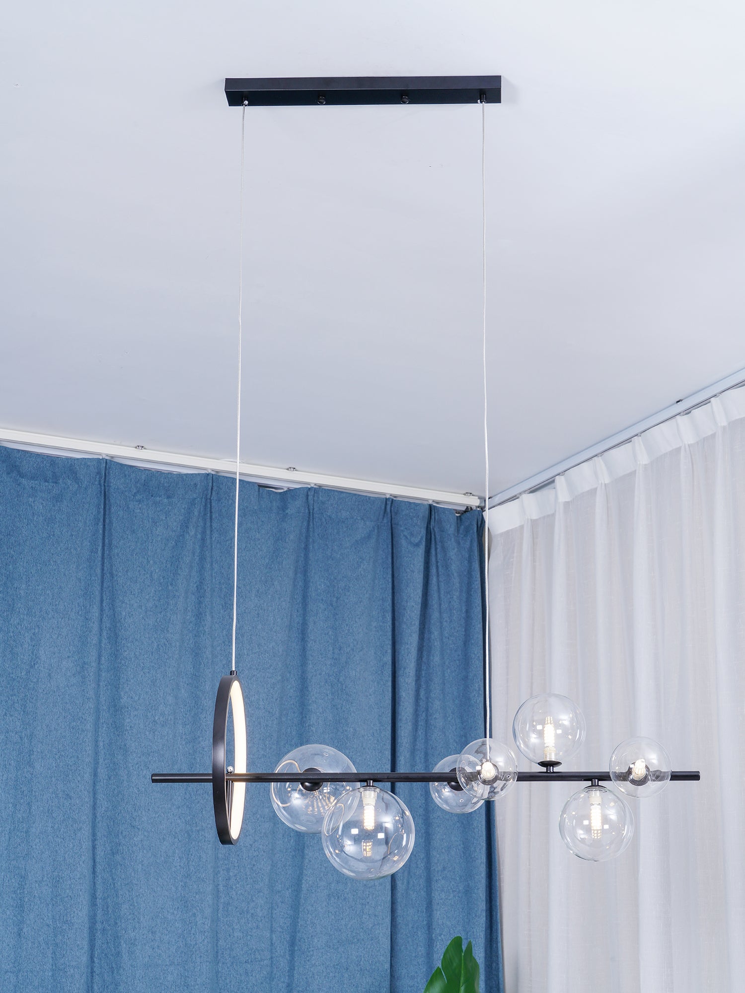 Lustra Chandelier Verre Bulles Nordic Noir - Neutralighting