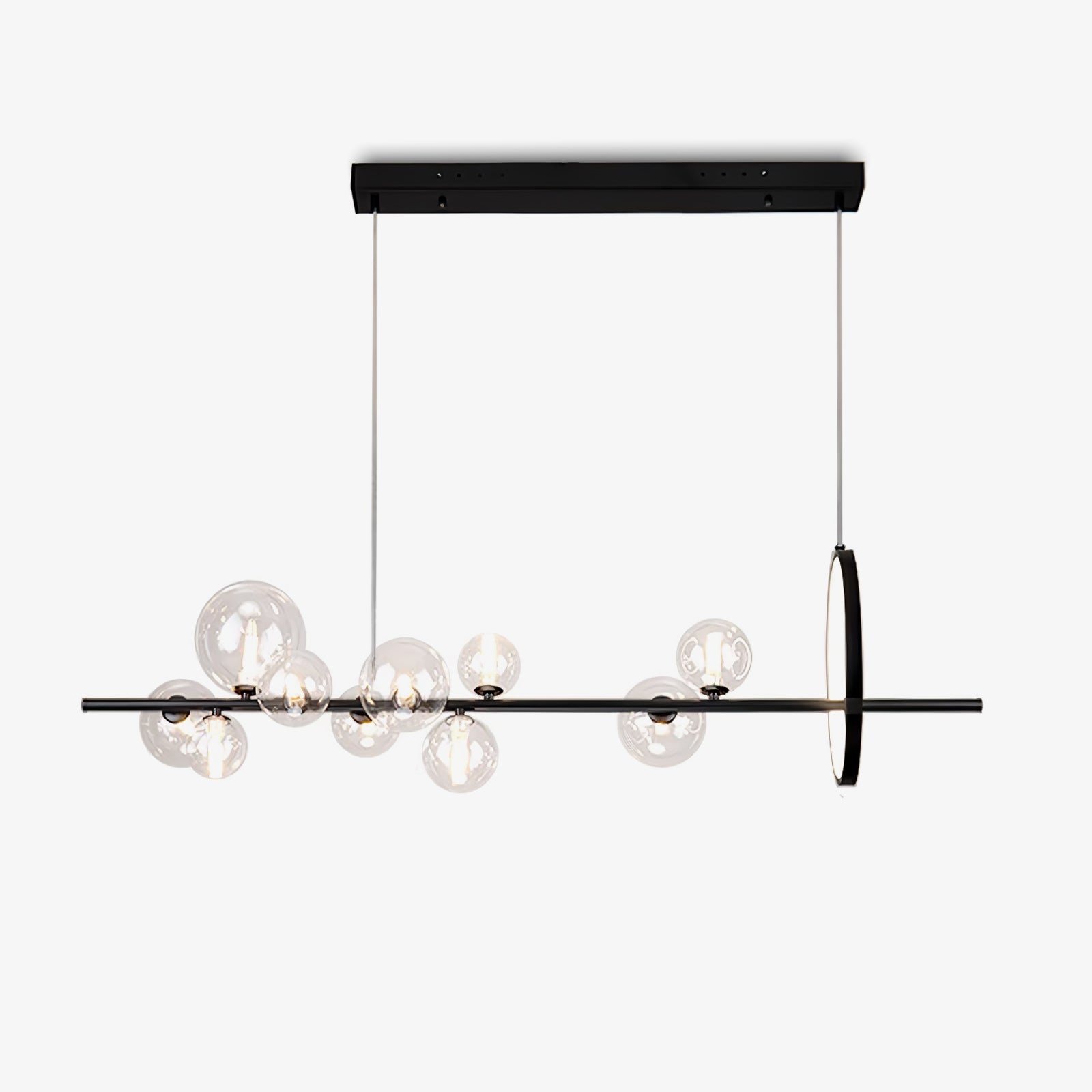 Lustra Chandelier Verre Bulles Nordic Noir - Neutralighting
