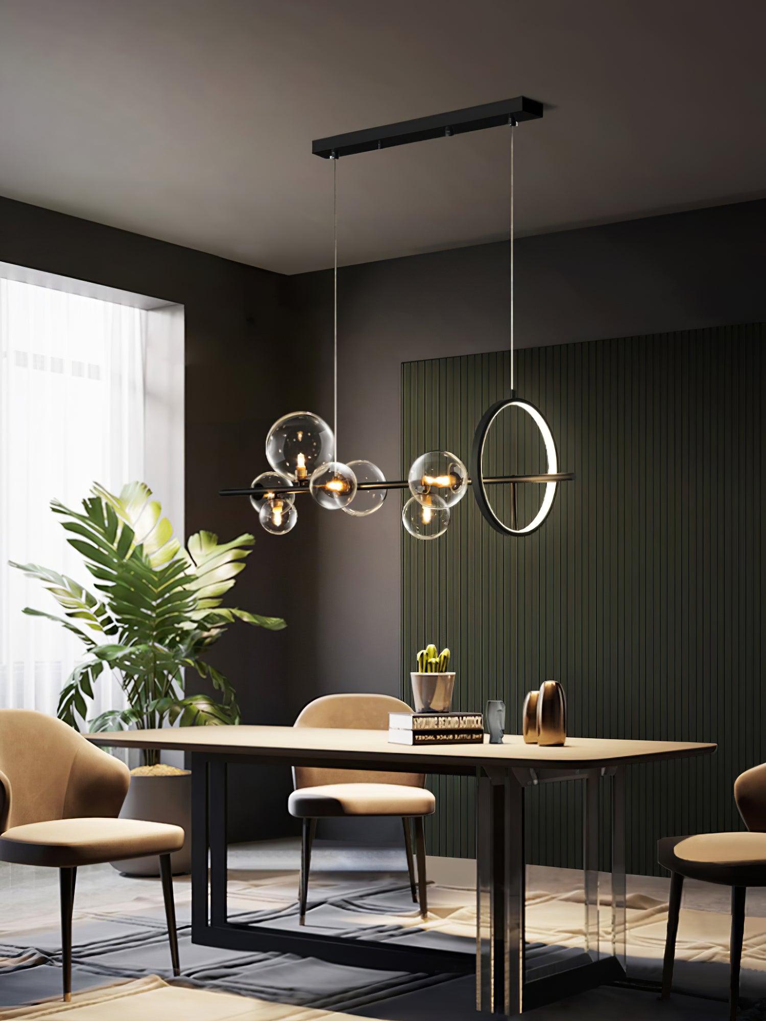 Lustra Chandelier Verre Bulles Nordic Noir - Neutralighting