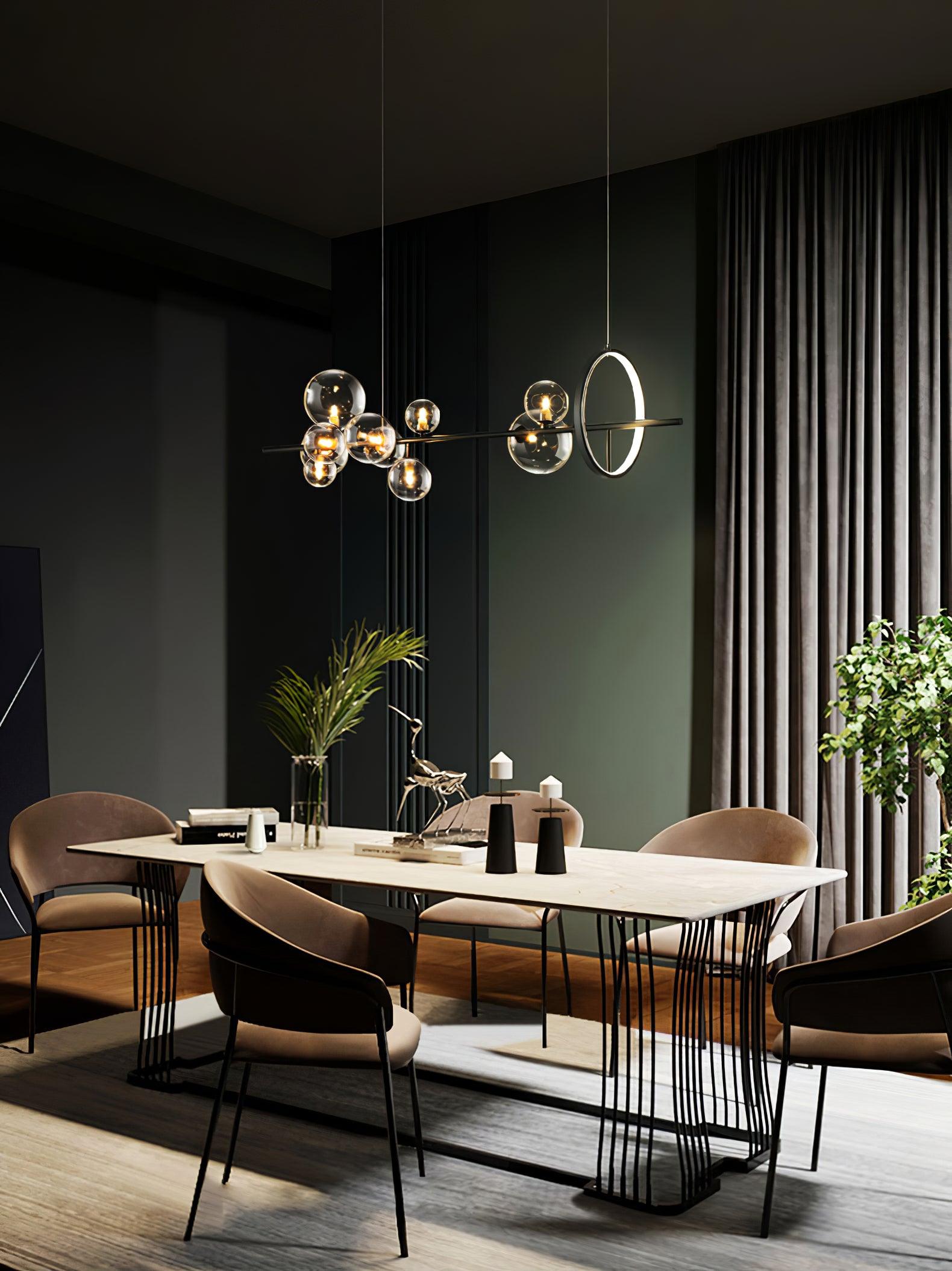 Lustra Chandelier Verre Bulles Nordic Noir - Neutralighting
