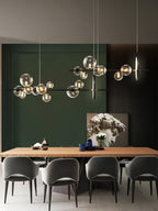 Lustra Chandelier Verre Bulles Nordic Noir - Neutralighting