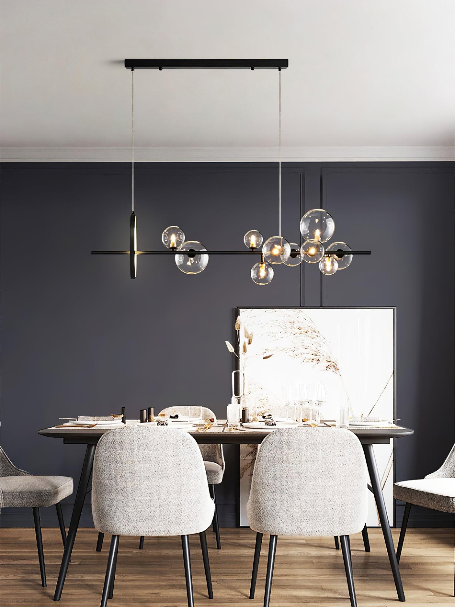 Lustra Chandelier Verre Bulles Nordic Noir - Neutralighting