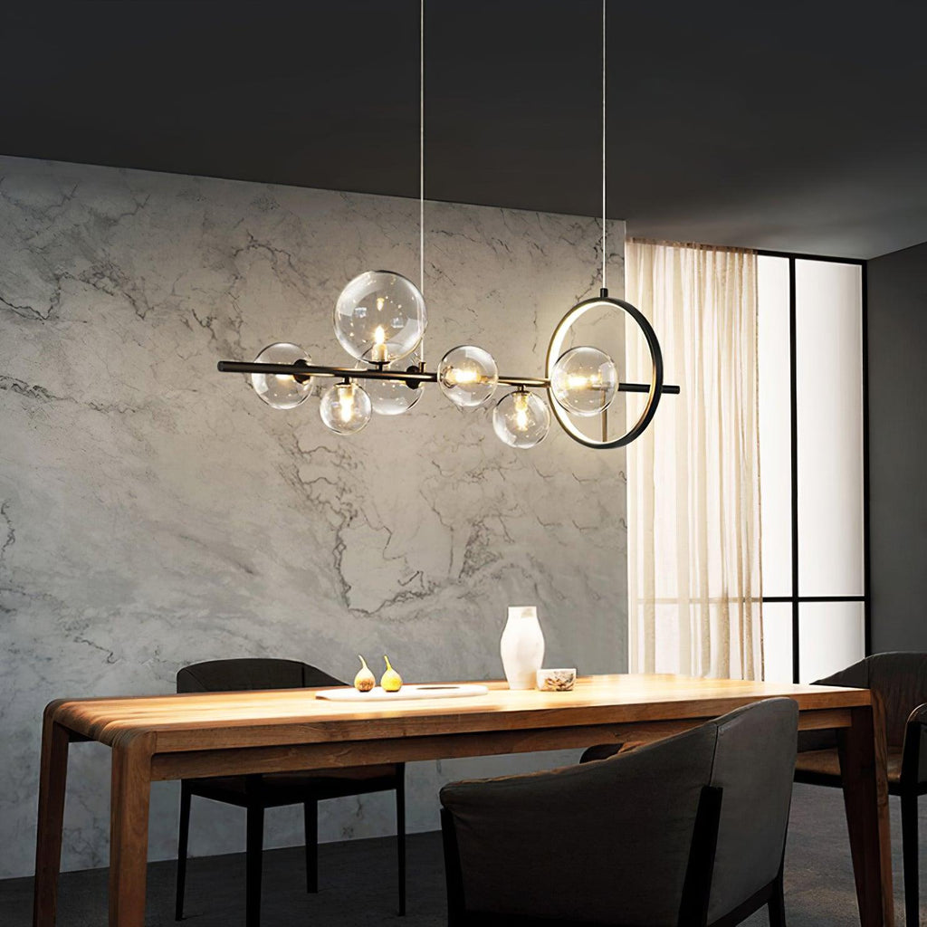 Lustra Chandelier Verre Bulles Nordic Noir - Neutralighting