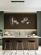 Lustra Chandelier Verre Bulles Nordic Noir - Neutralighting