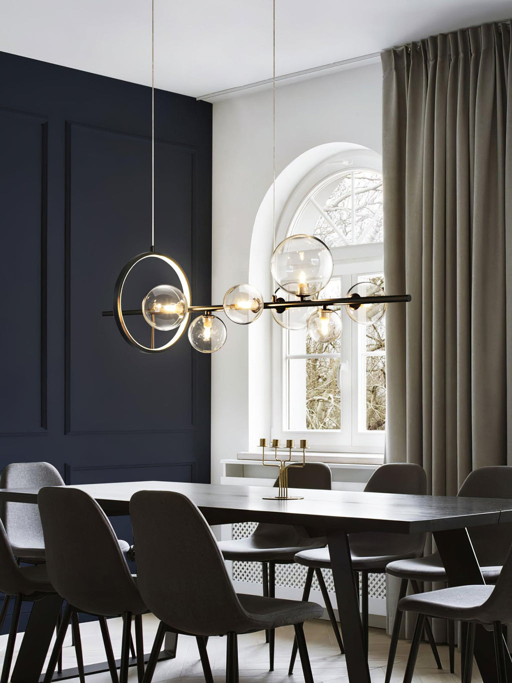 Lustra Chandelier Verre Bulles Nordic Noir - Neutralighting