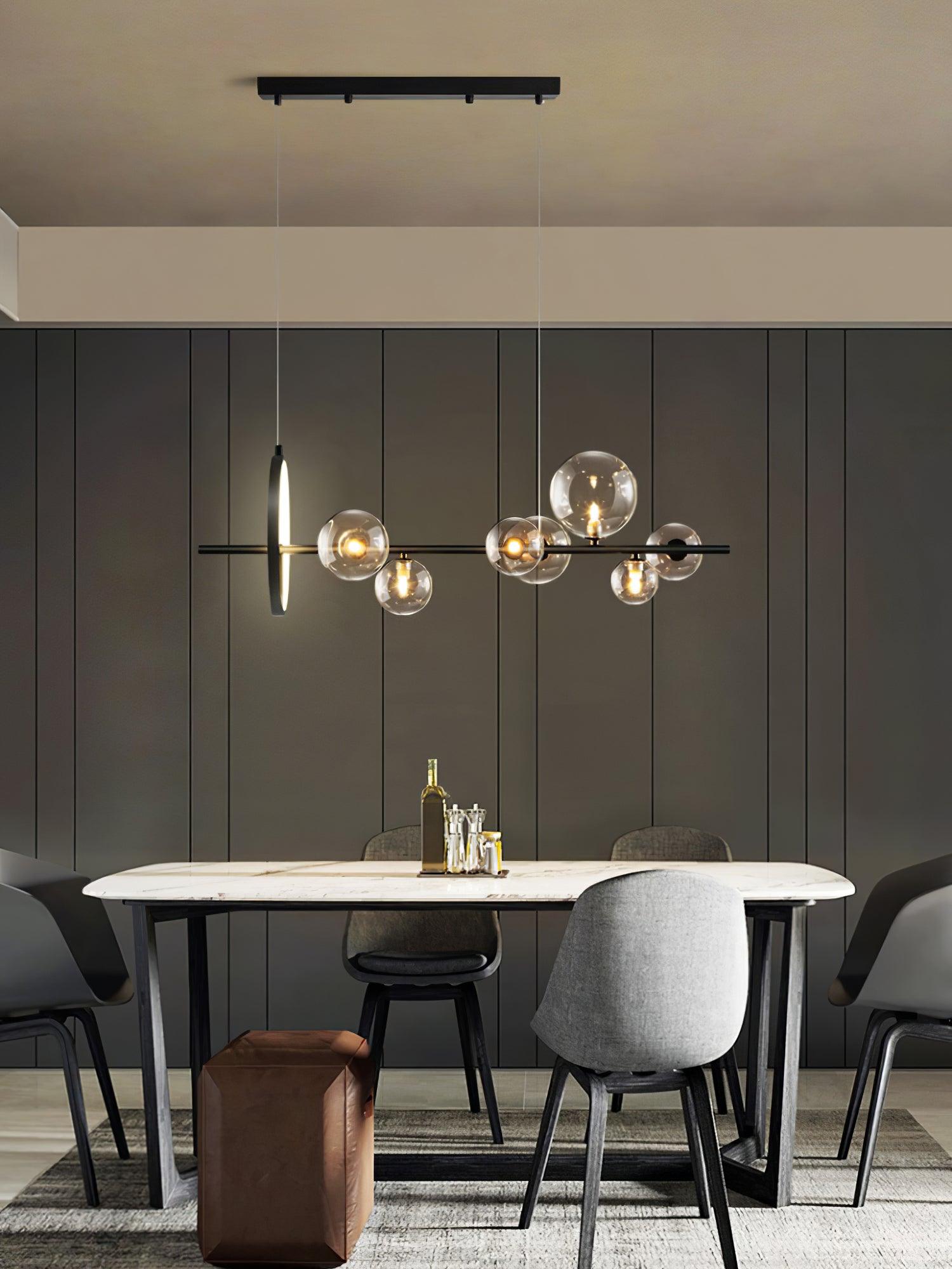 Lustra Chandelier Verre Bulles Nordic Noir - Neutralighting