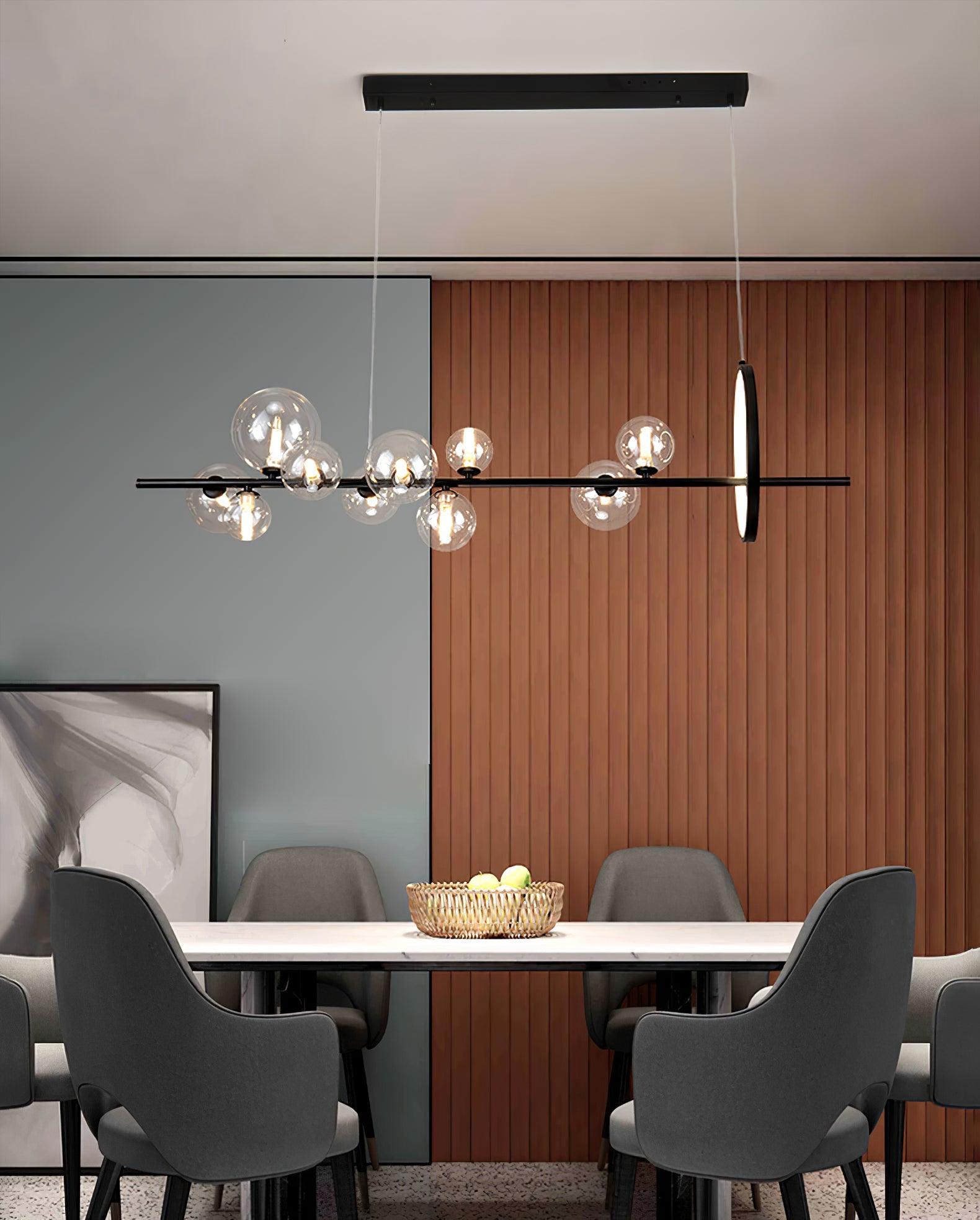 Lustra Chandelier Verre Bulles Nordic Noir - Neutralighting