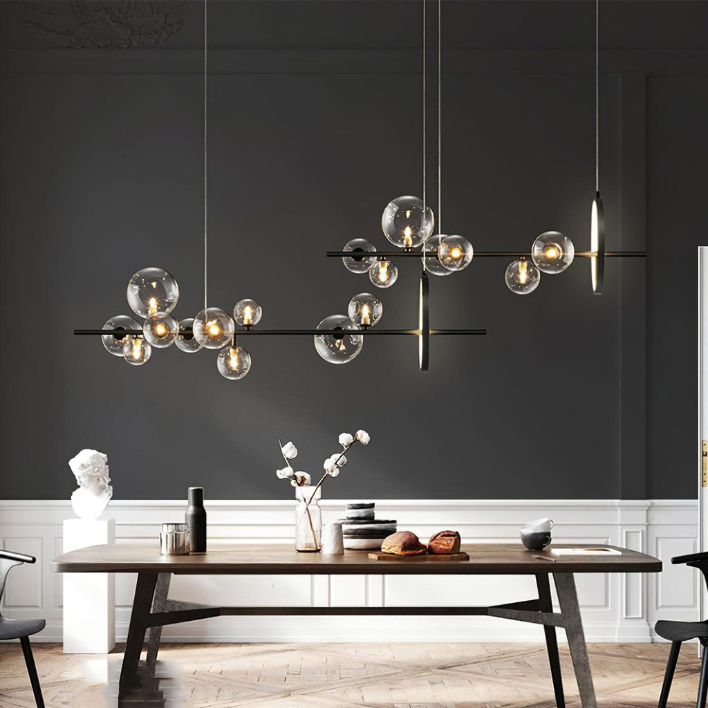 Lustra Chandelier Verre Bulles Nordic Noir - Neutralighting