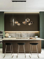 Lustra Chandelier Verre Bulles Nordic Noir - Neutralighting