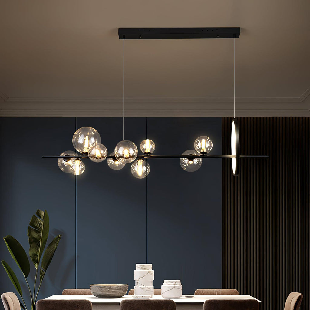 Lustra Chandelier Verre Bulles Nordic Noir - Neutralighting