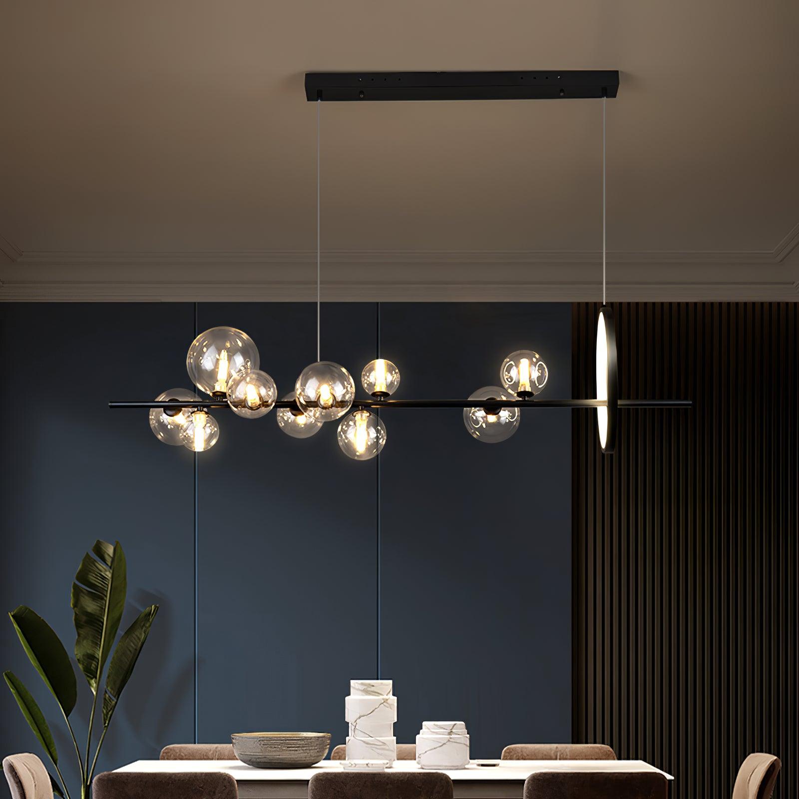 Lustra Chandelier Verre Bulles Nordic Noir - Neutralighting