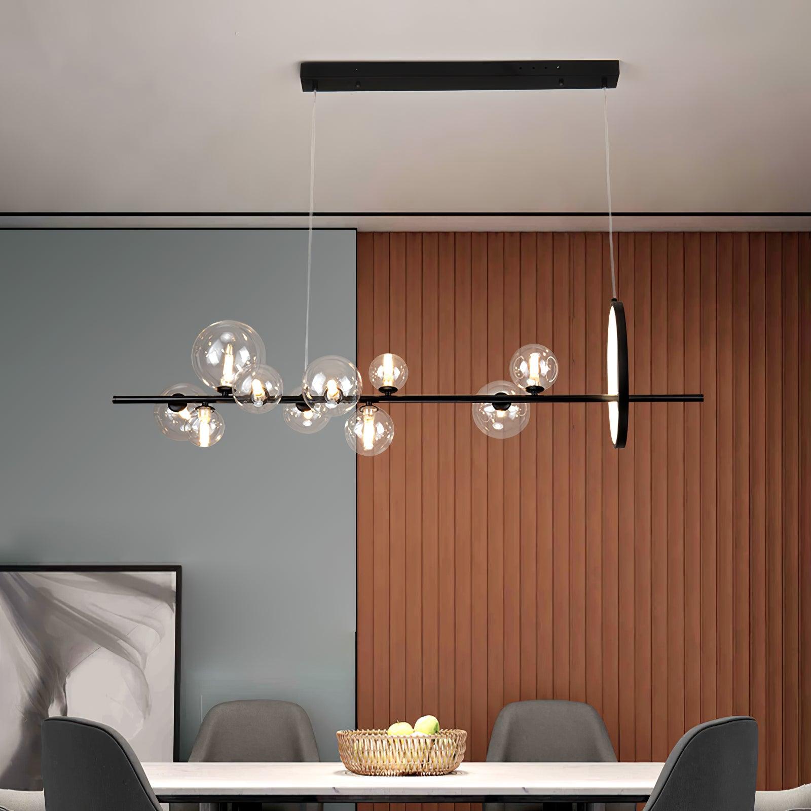 Lustra Chandelier Verre Bulles Nordic Noir - Neutralighting