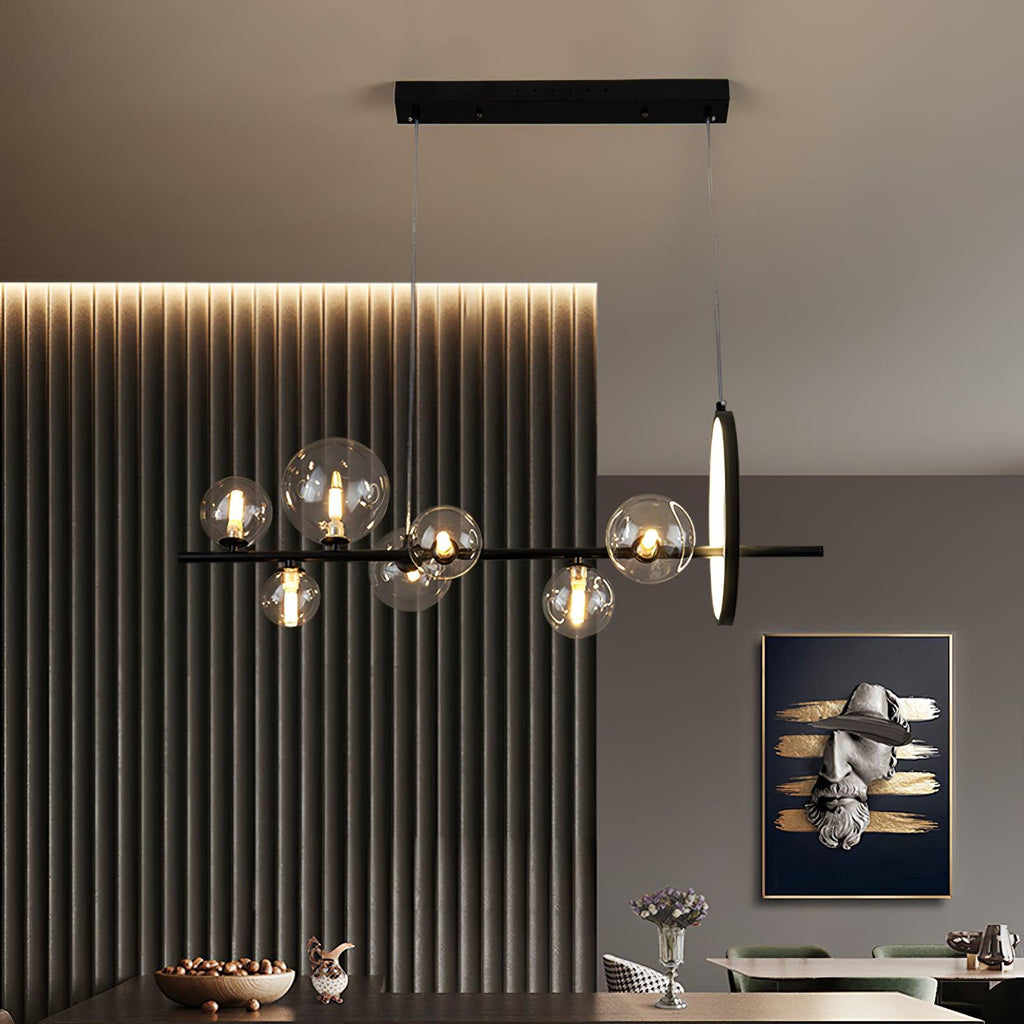 Lustra Chandelier Verre Bulles Nordic Noir - Neutralighting