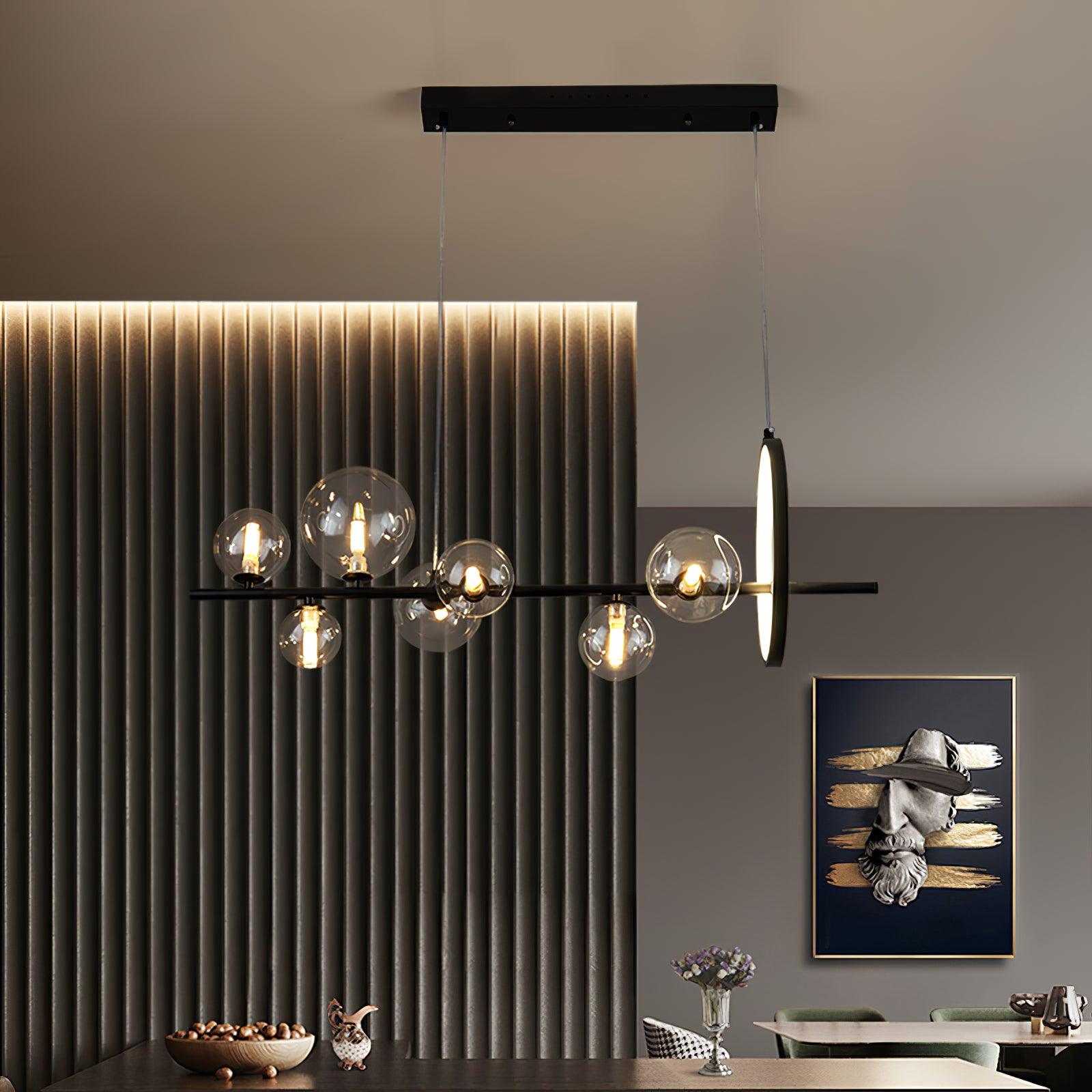 Lustra Chandelier Verre Bulles Nordic Noir - Neutralighting