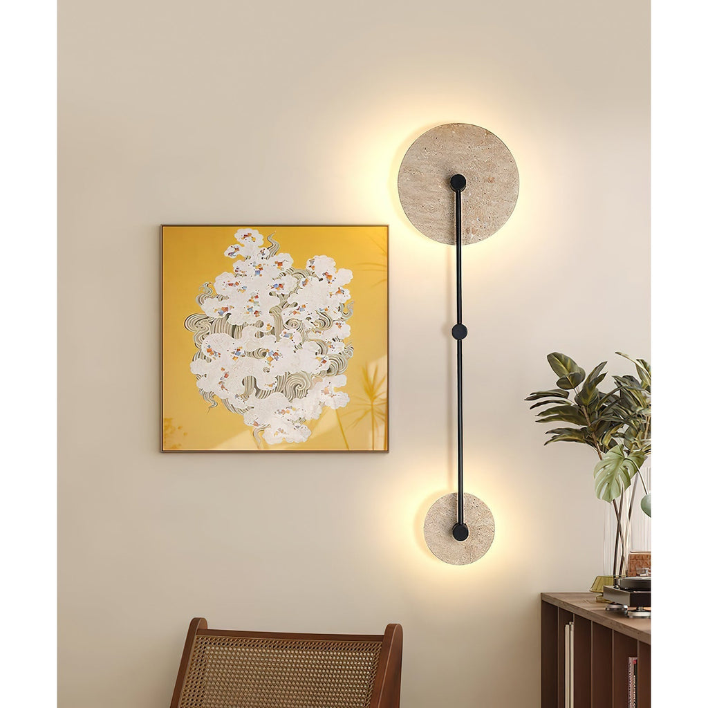 Ilvara Applique Murale Minimaliste Moderne Beige Travertin - Neutralighting