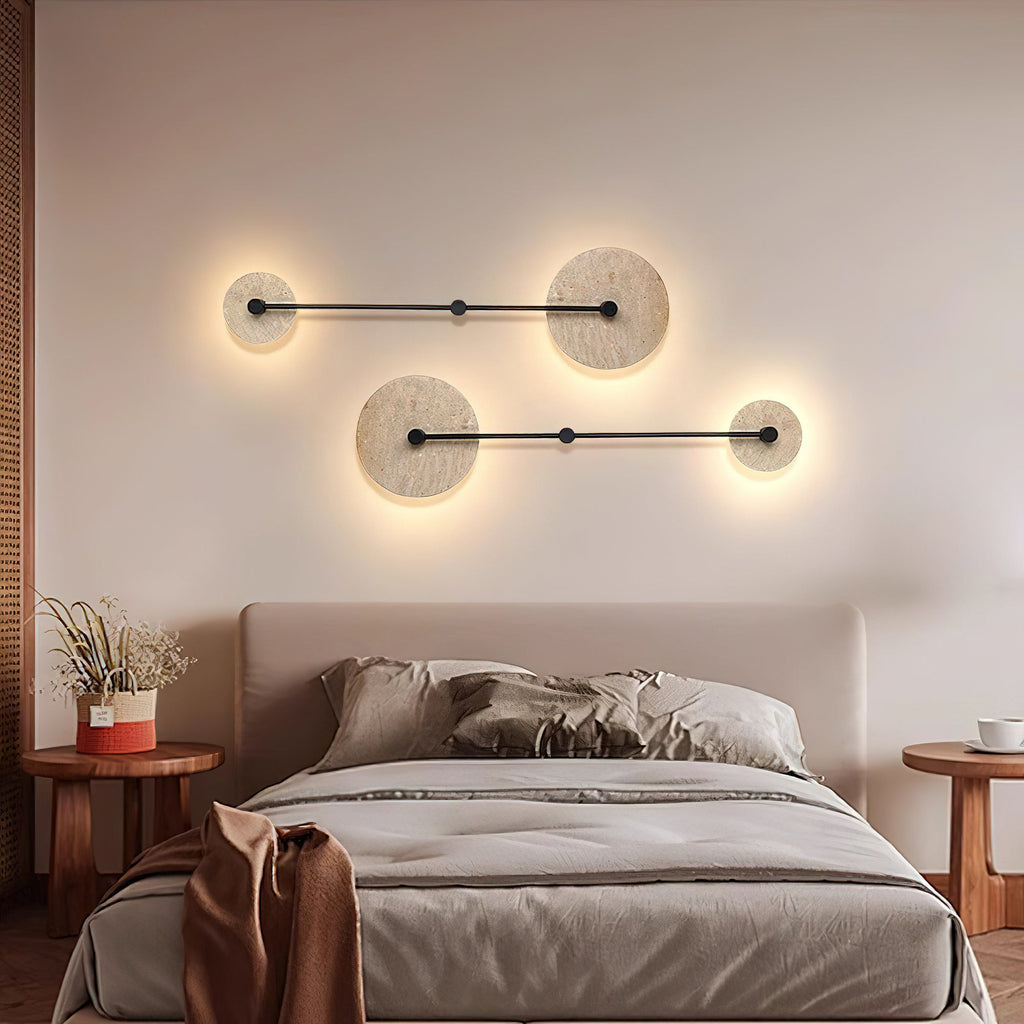 Ilvara Applique Murale Minimaliste Moderne Beige Travertin - Neutralighting