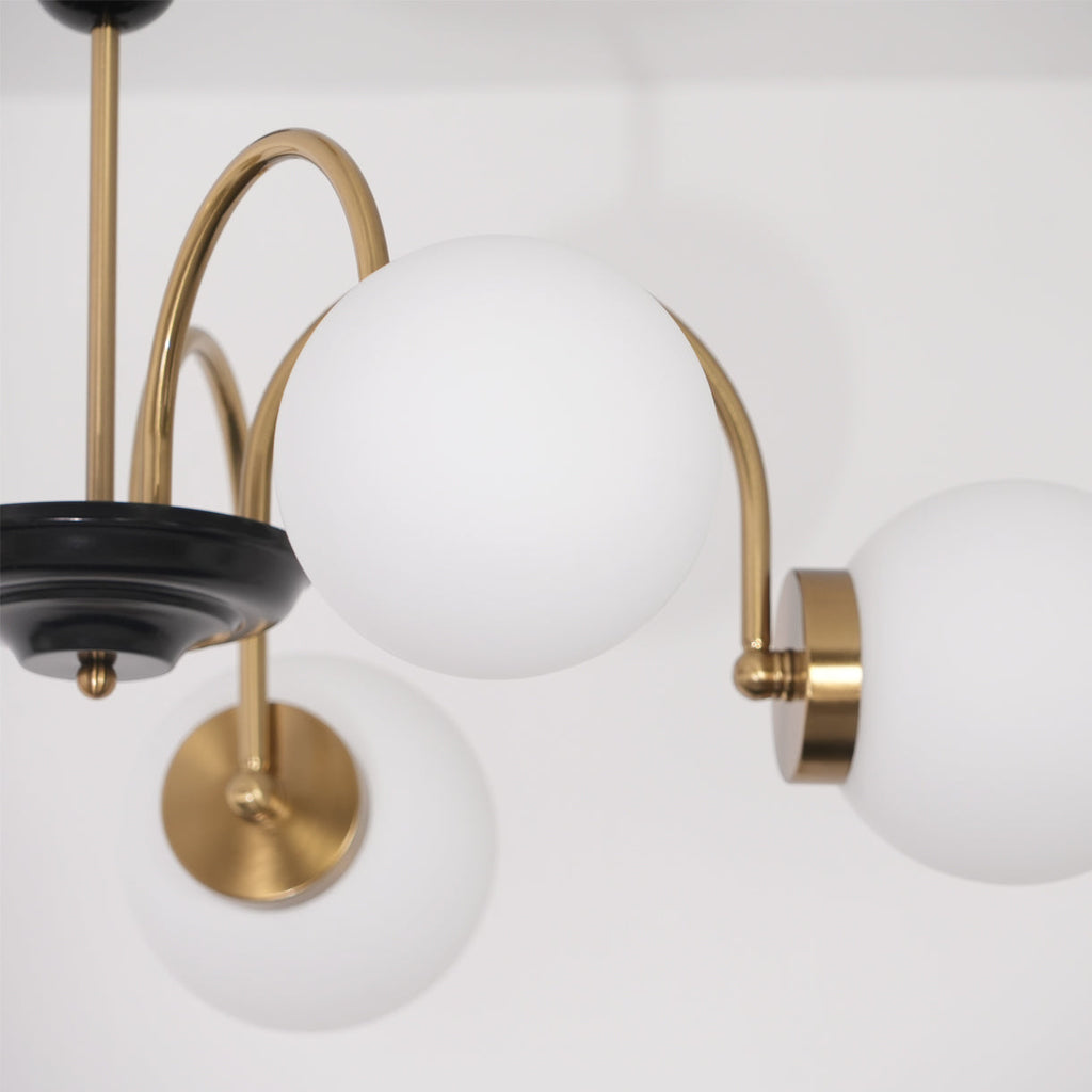 Lustre Courbé Globe Nuances Moderne Rétro Style - Neutralighting