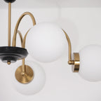 Lustre Courbé Globe Nuances Moderne Rétro Style - Neutralighting