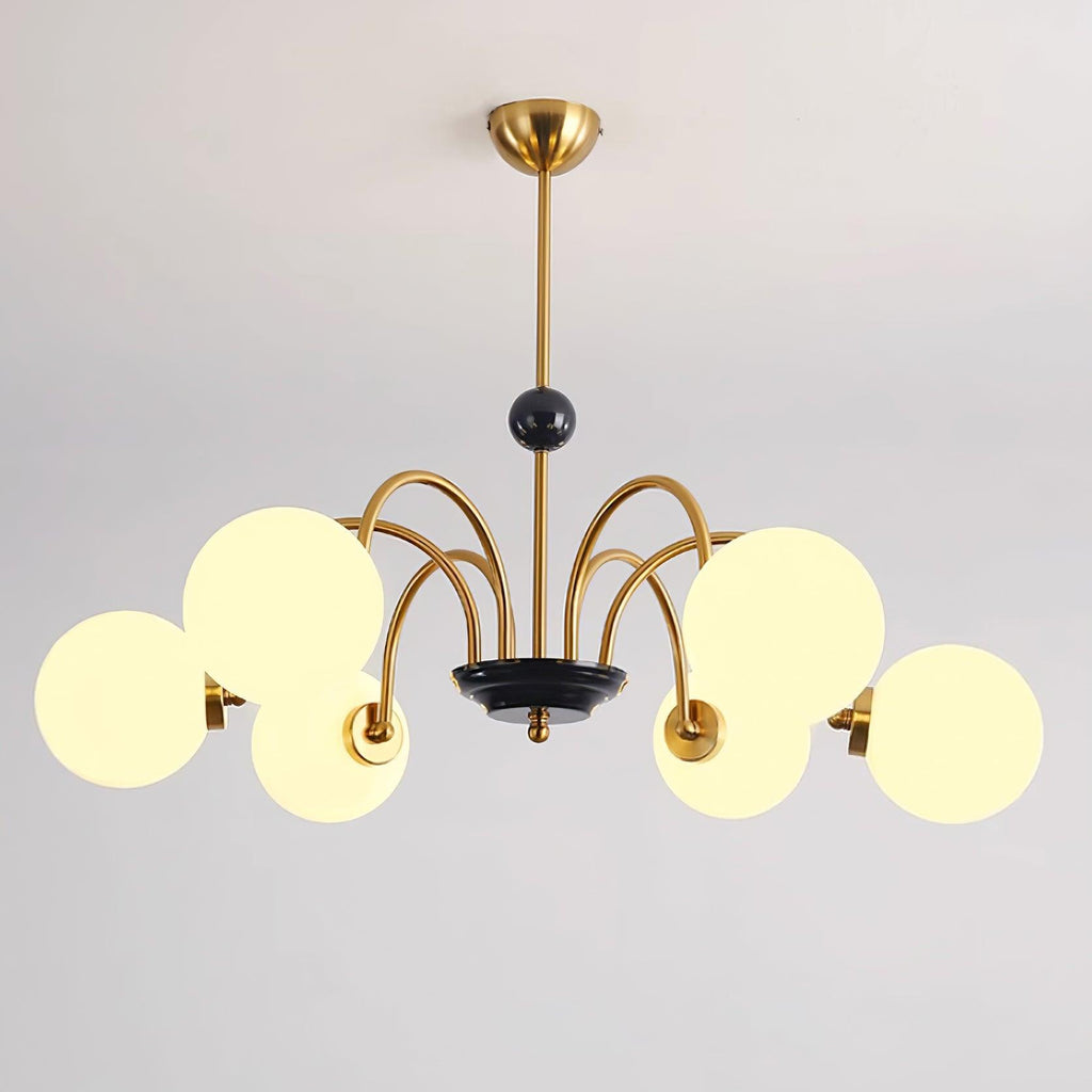 Lustre Courbé Globe Nuances Moderne Rétro Style - Neutralighting