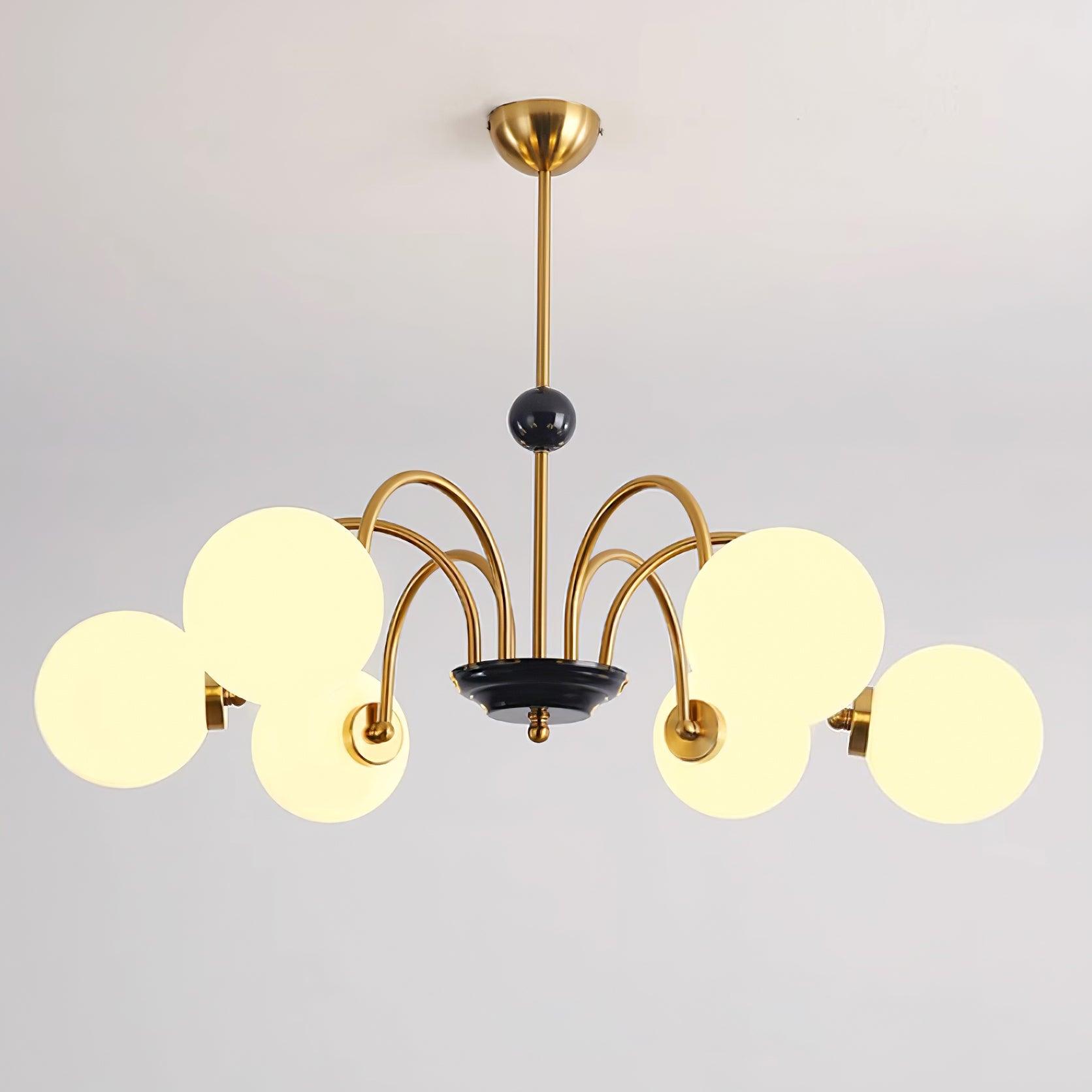 Lustre Courbé Globe Nuances Moderne Rétro Style - Neutralighting