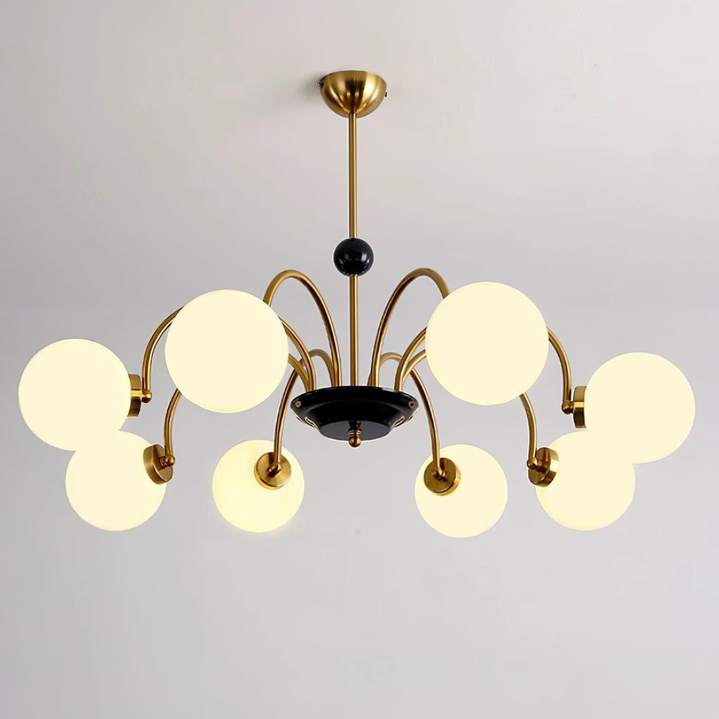 Lustre Courbé Globe Nuances Moderne Rétro Style - Neutralighting