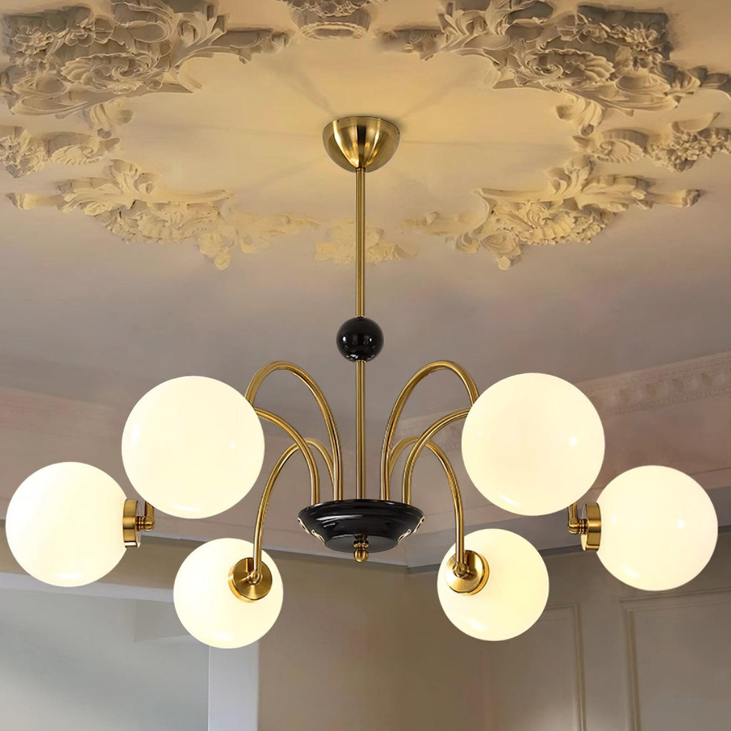 Lustre Courbé Globe Nuances Moderne Rétro Style - Neutralighting