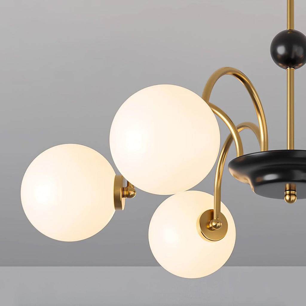Lustre Courbé Globe Nuances Moderne Rétro Style - Neutralighting