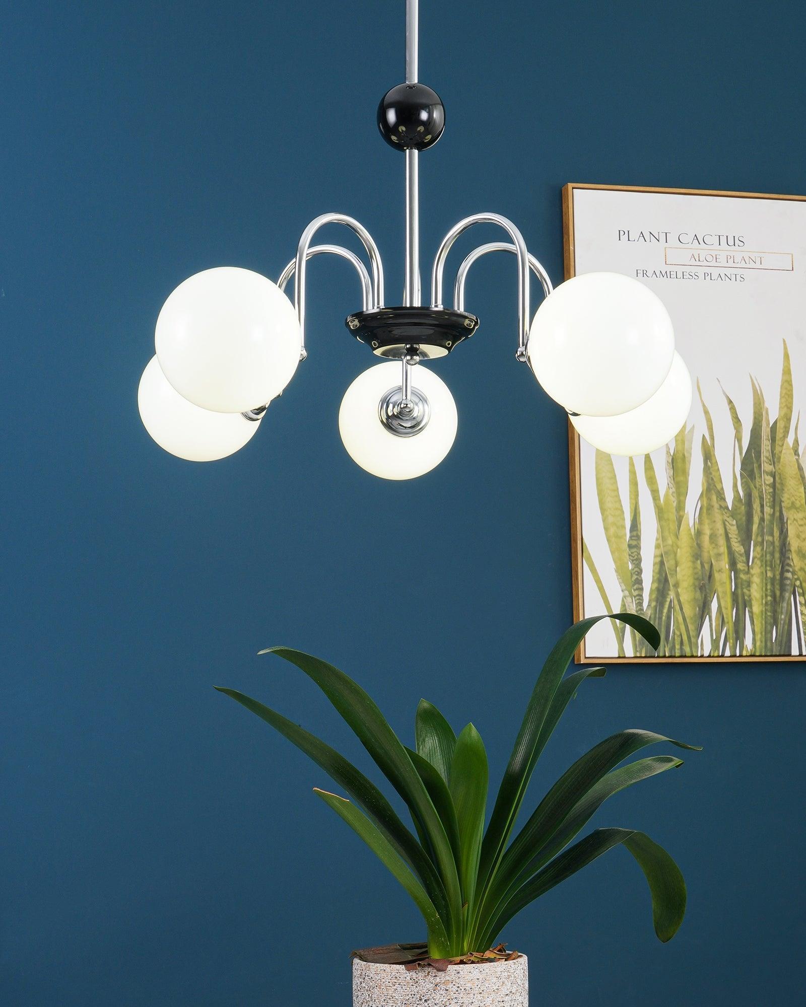 Lustre Courbé Globe Nuances Moderne Rétro Style - Neutralighting