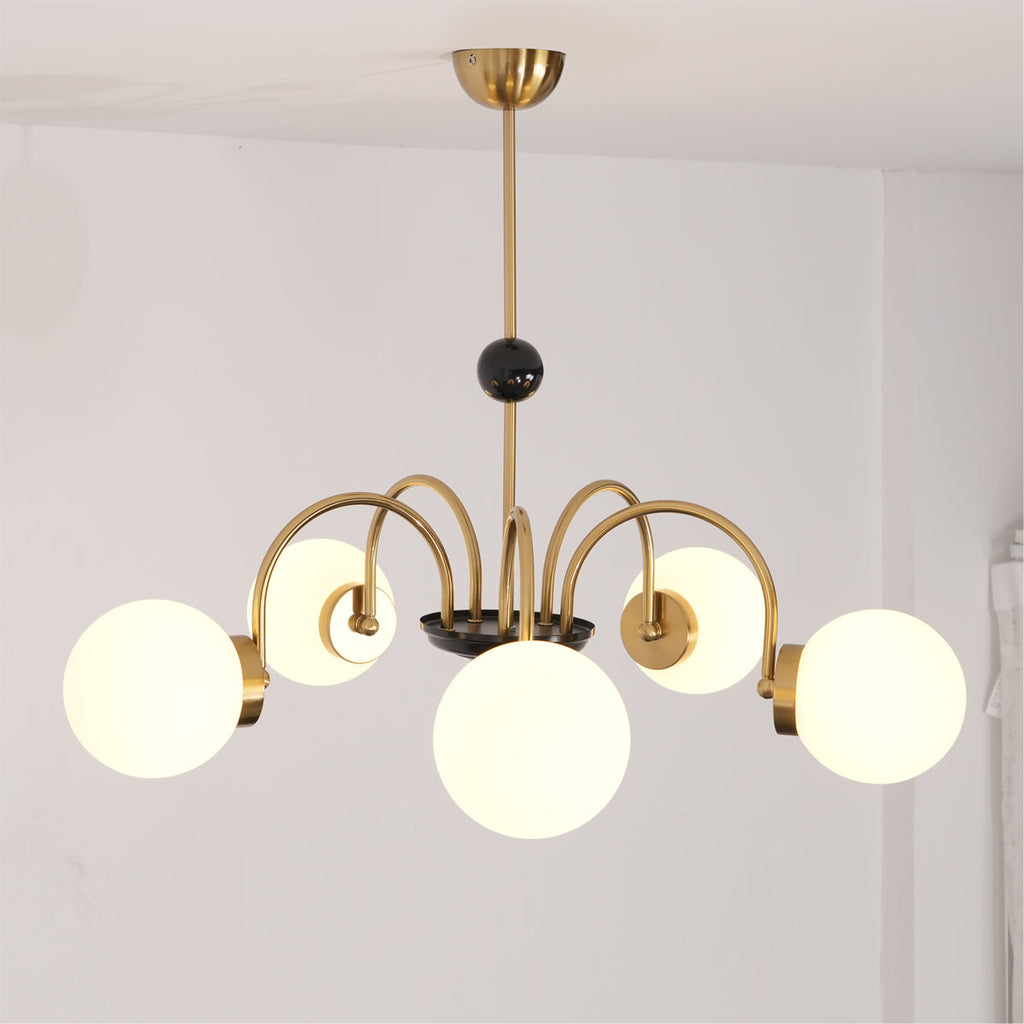 Lustre Courbé Globe Nuances Moderne Rétro Style - Neutralighting