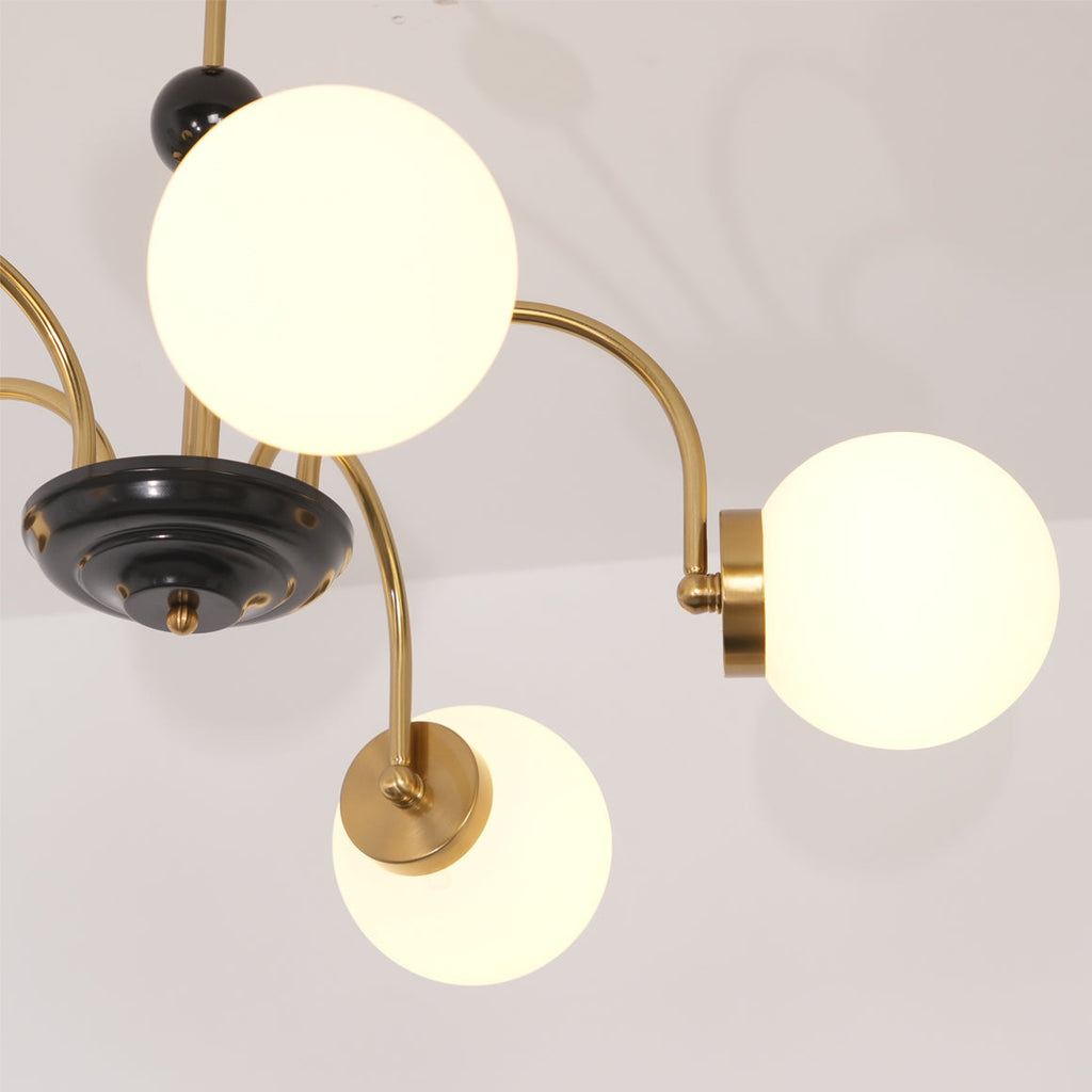 Lustre Courbé Globe Nuances Moderne Rétro Style - Neutralighting