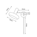 Applique Murale Pivot Bras Arrondi Ombre Tirer Chaîne Moderne Rétro - Neutralighting
