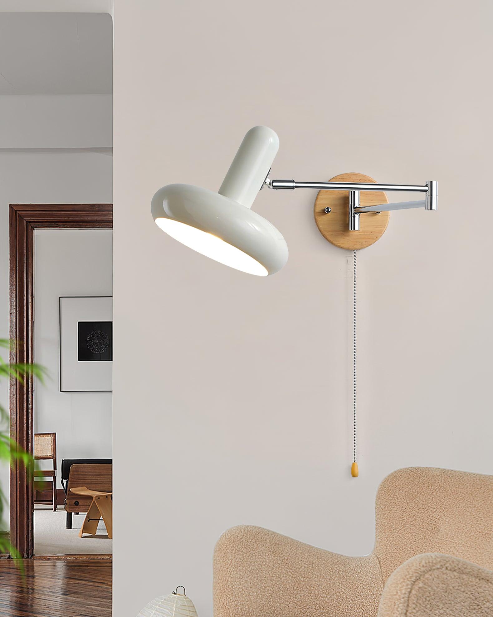 Applique Murale Pivot Bras Arrondi Ombre Tirer Chaîne Moderne Rétro - Neutralighting