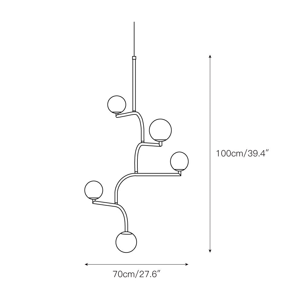 Zelireth Lustre Laiton Verre Minimaliste Moderne - Neutralighting