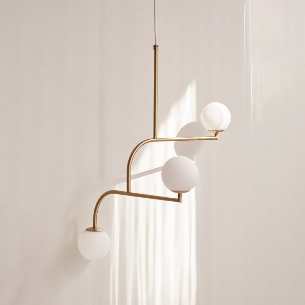 Zelireth Lustre Laiton Verre Minimaliste Moderne - Neutralighting