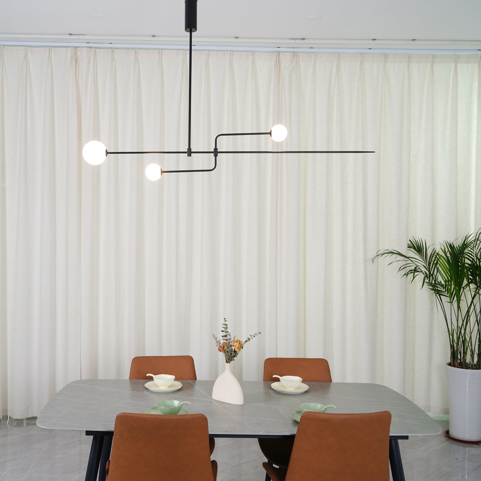 Lustra Chandelier Mobile Noir Minimaliste - Neutralighting