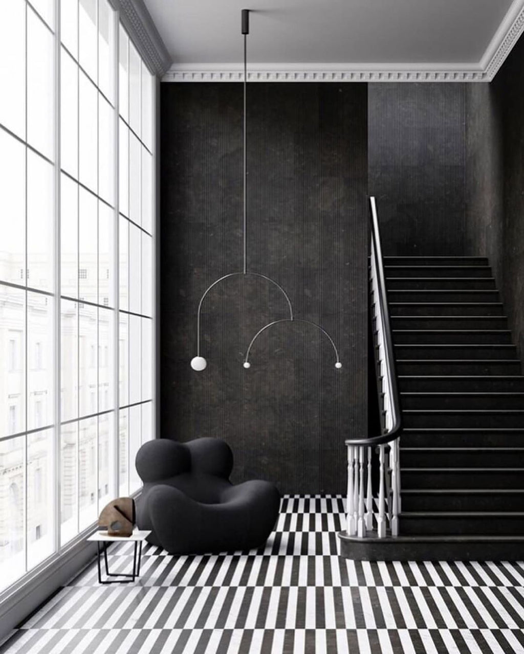 Lustra Chandelier Mobile Noir Minimaliste - Neutralighting
